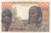 West African States, 100 Francs, 1965, UNC, p201Bf
serial number: 91346 O.244 B, Signature 4
Estimate: $ 40-60