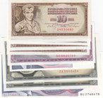 Yugoslavia, 10 Pieces UNC Banknotes
10 Dinara, 1968 (x5)/ 20 Dinara, 1978/ 100 Dinara, 1994/ 500 Dinara, 1981 (x2)/ 5000 Dinara, 1985
Estimate: $ 10...