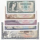 Yugoslavia, 5 Pieces UNC Banknotes
5 Dinara, 1968/ 10 Dinara, 1968/ 20 Dinara, 1974/ 50 Dinara, 1968/ 1000 Dinara, 1981
Estimate: $ 10-20