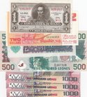 Mix Lot, 7 Pieces UNC Banknotes
Bulgaria, 5 Leva, 1951/ Bolivia, 1 Boliviano, 1928/ Sierra Leone, 500 Leones, 1995/ Singapore, 2 Dolar, 1990/ Sierra ...