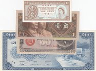 Mix Lot, 4 Piecese UNC Banknotes
Kambodia, 100 Riels, 1972/ Hong Kong, 1 Cent, 1971/ Japan, 50 Sen, 1948/ China, 1 Jiao, 1980
Estimate: $ 20-40