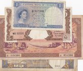 Mixing Lot, 4 Pieces Mixing Condition Banknotes
East Africa, 5 Shillings, 1960, FINE/ Ceylon, 1 Rupee, 1954, POOR/ French Indochina, 100 Piastres, 19...