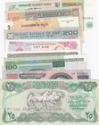 Mix Lot, Total 10 UNC banknotes
Cambodia 50 Riels, Bangladesh 2 Taka, Vietnam 1000 Dong and 500 Dong, İran 200 Rials, Mongalia 50 Tugrik, Tajikistan ...