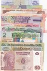 Mix Lot, Total 20 UNC banknotes
Congo 50 Francs 2013, Zambia 500 Kwacha 2011, Kazakhstan 200 Tenge 2006, Afghanistan 500 Afghani, Fiji 2 Dollars, Eas...