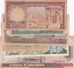 Mix Lot, Saudi Arabia 1 Riyal, China 10 Cent, Mozambique 50.000 Meticais, Ethopia 10 Birr, Russia 100 Rubles and Poland 1000 Zlotych, FINE / VF, (Tota...