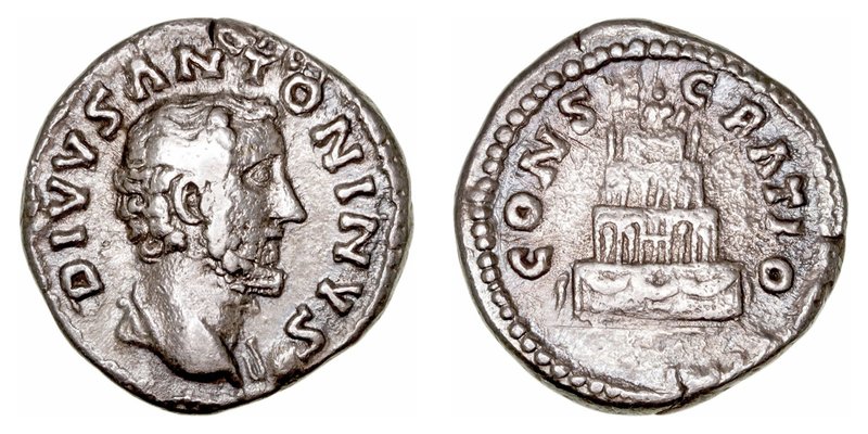 Antonino Pío. Denario. AR. (138-161). Acuñación de Marco Aurelio. A/DIVVS ANTONI...