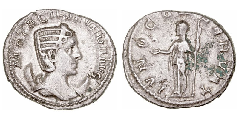 Otacilia Severa, esposa de Filipo I. Antoniniano. AR. (244-249). R/IVNO CONSERVA...