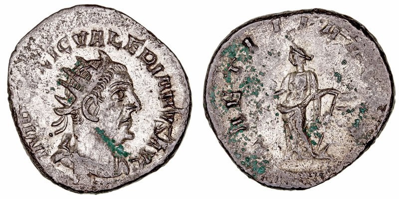 Valeriano I. Antoniniano. VE. Roma. (253-260). R/LAETITIA AVGG. Laetitia estante...