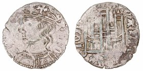 Corona Castellano Leonesa. Alfonso XI. Cornado. VE. Cuenca. Con cuenco bajo el castillo y (S y cruz) sobre las torres. AB.336,3. MBC-.
