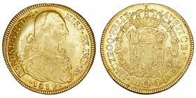 Fernando VII. 8 Escudos. AV. Nuevo Reino JF. 1819. Busto de Carlos IV. 27.12g. Cal.110. Bonito color. MBC+.