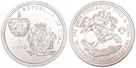 Cuba. Peso. AE. 1993. 478 Aniversario fundación Santiago de Cuba. 29.70g. KM.396. EBC.