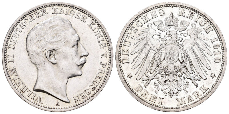 Alemania. Prussia. Wilhelm II. 3 marcos. 1913. Berlín. A. (Km-527). Ag. 16,62 g....