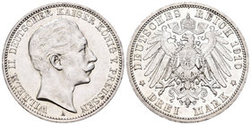 Alemania. Prussia. Wilhelm II. 3 marcos. 1913. Berlín. A. (Km-527). Ag. 16,62 g. Brillo original. EBC+. Est...45,00.