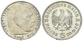 Alemania. 5 reichsmark. 1936. Munich. D. (Km-86). Ag. 13,86 g. EBC. Est...25,00.