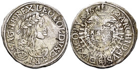 Austria. Leopoldo I. Kreuzer. 1662. Viena. (Km-1170). (Herinek-921). Ag. 5,62 g. MBC-. Est...40,00.