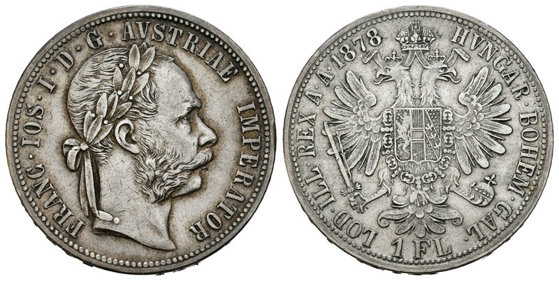 Austria. Franz Joseph I. 1 florín. 1878. (Km-2222). Ag. 12,27 g. EBC-. Est...40,...