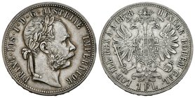 Austria. Franz Joseph I. 1 florín. 1878. (Km-2222). Ag. 12,27 g. EBC-. Est...40,00.