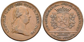 Austria. Leopoldo II. Jetón. 1791. Ae. 12,49 g. MBC-. Est...30,00.