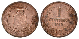 Bulgaria. Ferdinand I. 1 stotinka. 1912. (Km-22.2). Ae. 1,03 g. MBC+. Est...12,00.