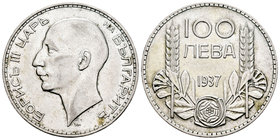 Bulgaria. Boris III. 100 leva. 1937. (Km-45). Ag. 19,99 g. EBC-. Est...40,00.