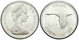Canadá. Elizabeth II. 1 dollar. 1953. (Km-70). Ag. 23,20 g. Pequeñas marcas. SC-. Est...25,00.