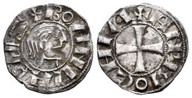 Cruzadas. Bohemond III. Denario. (1149-1163). Antioquía. (Ccs-25). 0,86 g. MBC+. Est...75,00.