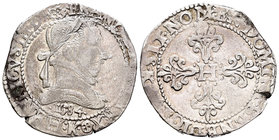 Francia. Henry III. 1 franco. 1584. Burdeos. K. (Duplessy-1130). (Seaby-4714). Ag. 13,83 g. MBC. Est...90,00.