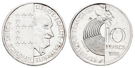 Francia. 10 francos. 1986. (Km-958). (Gad-195 P1). Ni. 7,00 g. SC-. Est...25,00.