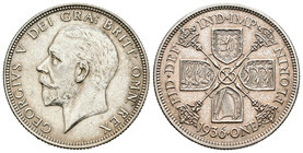 Gran Bretaña. George V. 1 florín. 1936. (Km-834). Ag. 11,36 g. EBC/EBC+. Est...30,00.