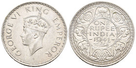 India Británica. George VI. 1 rupia. 1941. (Km-556). Ag. 11,60 g. MBC+. Est...35,00.