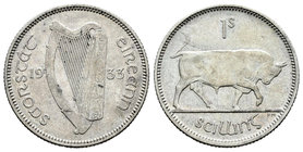 Irlanda. 1 shilling. 1933. (Km-6). Ag. 5,63 g. MBC+. Est...18,00.