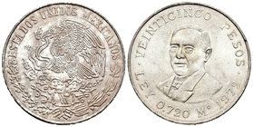 México. 25 pesos. 1972. México. (Km-480). Ag. 22,34 g. EBC. Est...20,00.