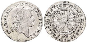 Polonia. Stanislaus Augustus. 4 groschern. 1767. Varsovia. FS. (Km-185). Ag. 5,30 g. MBC. Est...70,00.