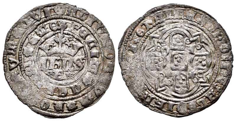 Portugal. Joao I. 10 soldos. (1385-1433). Oporto. (Gomes-46.04). Ve. 2,27 g. P e...