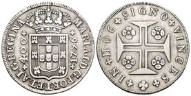 Portugal. María I. 400 reis. 1796. (Km-288). (Gomes-17.08). Ag. 14,35 g. Limpiada. MBC+. Est...40,00.