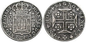Portugal. Joao Príncipe Regente. 400 reis. 1816. (Gomes-24.09). (Km-331). Ag. 14,06 g. MBC-. Est...50,00.
