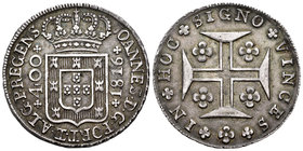 Portugal. Joao Príncipe Regente. 400 reis. 1816. (Km-331). (Gomes-24.08). Ag. 14,61 g. EBC-. Est...50,00.
