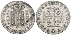 Portugal. María II. 400 reis. 1835. (Gomes-16.03). (Km-403.2). Ag. 14,58 g. MBC+. Est...70,00.