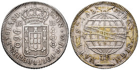 Portugal. Joao Príncipe Regente. 960 reis. 1815. Río de Janeiro. R. (Gomes-29.15). (Km-307.3). Ag. 27,48 g. Resto de soldadura en el canto. MBC-. Est....