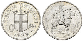 Portugal. 10 escudos. 1923. (Km-579). (Gomes-42.01). Ag. 12,71 g. Batalla de Ourique. EBC-. Est...25,00.