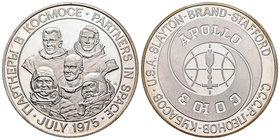 Estados Unidos. Medalla. 1975. Ag. 22,51 g. Proyecto Soyuz-Apollo. PROOF. Est...35,00.