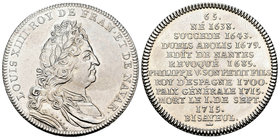 Francia. Reproducción de jetón. 21,03 g. Dedicada a Louis XIV. SC. Est...20,00.