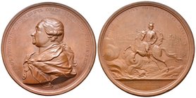Rusia. Catherine II. Medalla. 1771. (Diakov-155.1). Anv.: Busto a izquierda del conde Grigory con la condecoración de Catalina II en el pecho. Rev.: E...