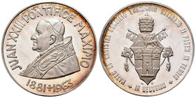 Vaticano. Juan XXIII. Medalla. 1963. Ag. 24,83 g. En memoria. PROOF. Est...25,00.