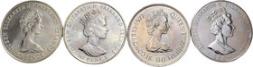 Malvinas. Lote de 4 piezas de 50 pence (1981, 1985, 1996, 1997). A EXAMINAR. PROOF. Est...40,00.