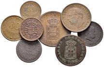 Lote de 8 monedas de colonias portuguesas en bronce de diferentes valores. A EXAMINAR. MBC-/MBC. Est...60,00.