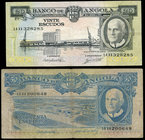 Lote de 2 billetes de Angola, 20 y 50 escudos. A EXAMINAR. BC+/MBC-. Est...5,00.