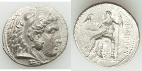 MACEDONIAN KINGDOM. Philip III Arrhidaeus (323-317 BC). AR tetradrachm (27mm, 16.72 gm, 11h). XF. Lifetime issue of Sidon, under Ptolemy I Soter as Sa...