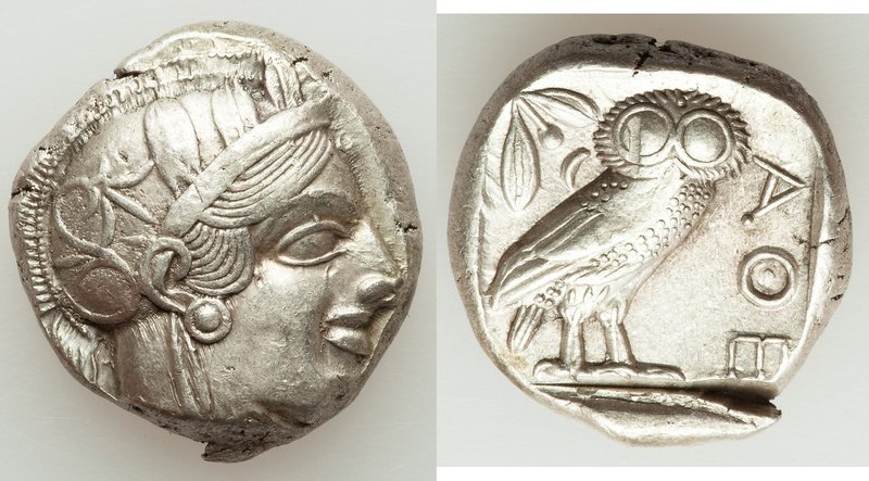 ATTICA. Athens. Ca. 440-404 BC. AR tetradrachm (22mm, 17.26 gm, 2h). XF, test cu...
