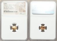 LYDIAN KINGDOM. Alyattes (ca. 610-560 BC). EL sixth stater or hecte (11mm, 2.31 gm). NGC Fine 4/5 - 4/5. Lydo-Milesian standard. Sardes(?) mint. Head ...